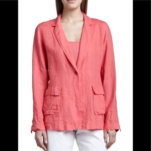 NWT Eileen Fisher 100% Linen Women’s Collared Lightweight Jacket Sz S